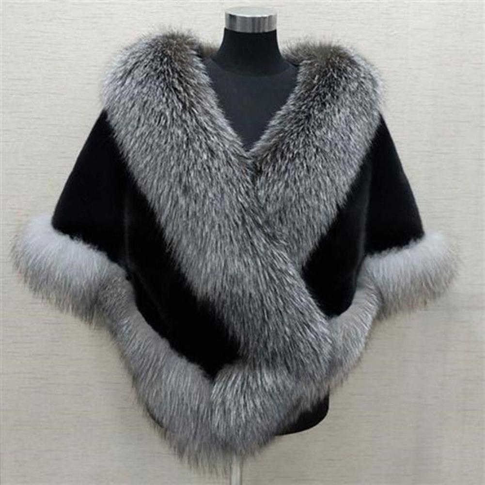 Luxury Fur Poncho, Fluffy Shawl Fur Shawl, Women Jackets