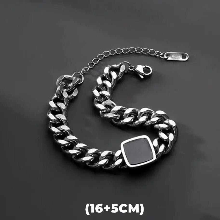 Retro Flame Cross Bracelet For Men Woman Hip Hop Titanium Steel Splice Chain Charm Unisex Jewelry Cool Kpop Luxury Accessories