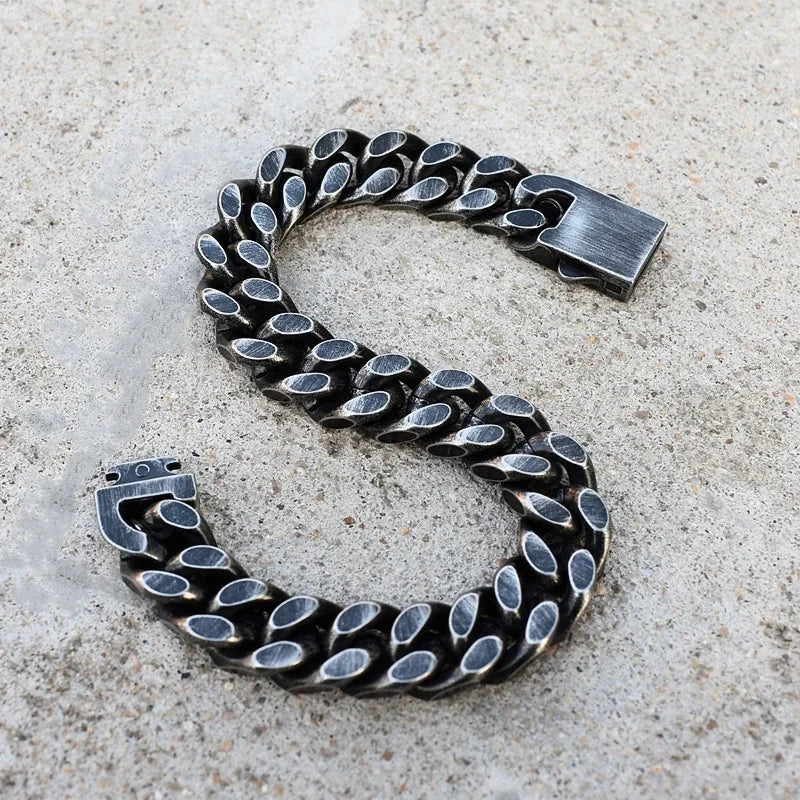 Antique Black Plated Chain Bracelet