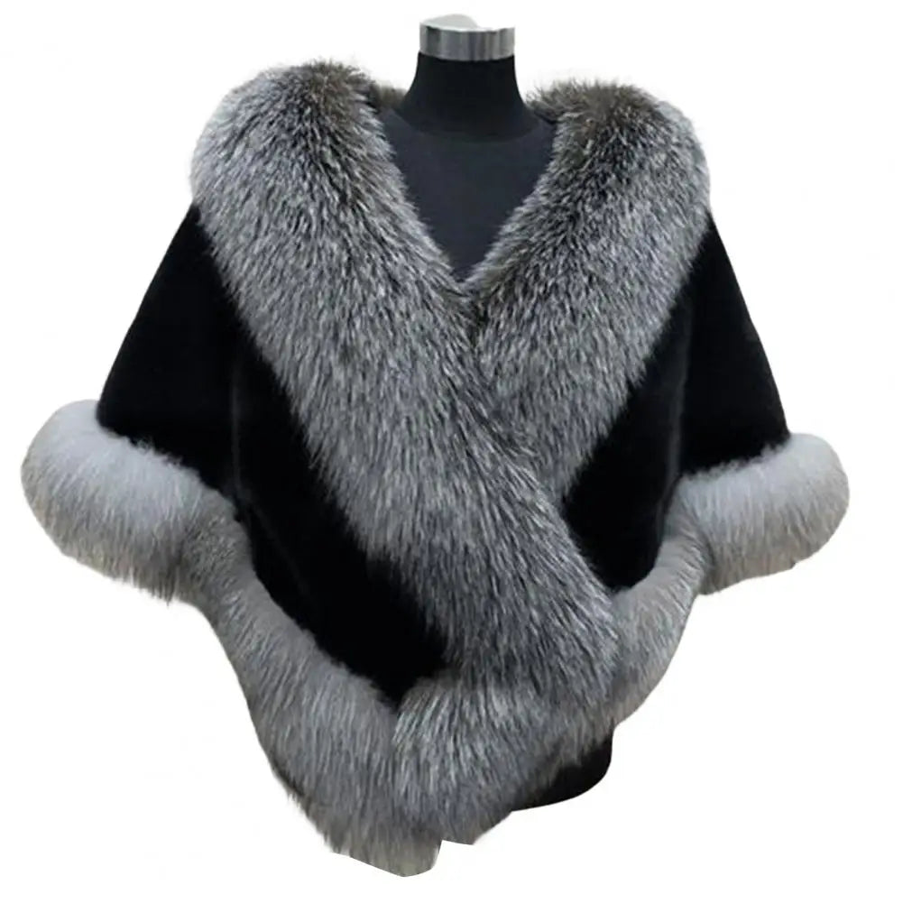 Luxury Fur Poncho, Fluffy Shawl Fur Shawl, Women Jackets